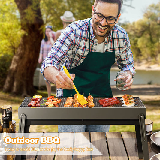 Charcoal Grills Quality Portable Hibachi BBQ Lamb Skewer Folded Camping Barbecue Grill for Garden Backyard Party Picnic Travel Outdoor Cooking Use