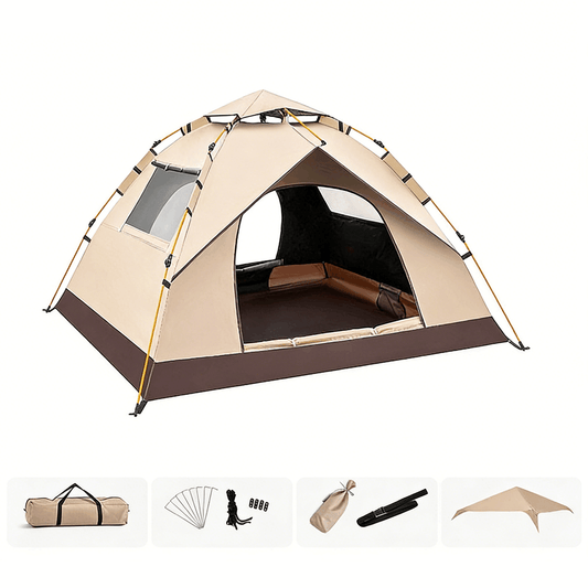 2 Person Tent for Camping, Instant Pop Up Camping Tent with Screen Porch, Family Tent for Outdoor/Hiking/Traveling, with Tote Bag, Camp Dome