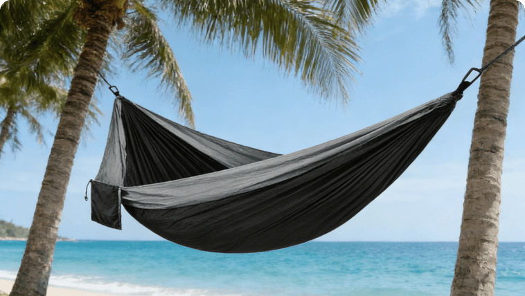 Camping Hammock, Portable Hammocks with Tree Straps & Attached Carry Bag, Camping Essentials Gear, Perfect for Outside Indoor Hiking Beach Backpack Travel