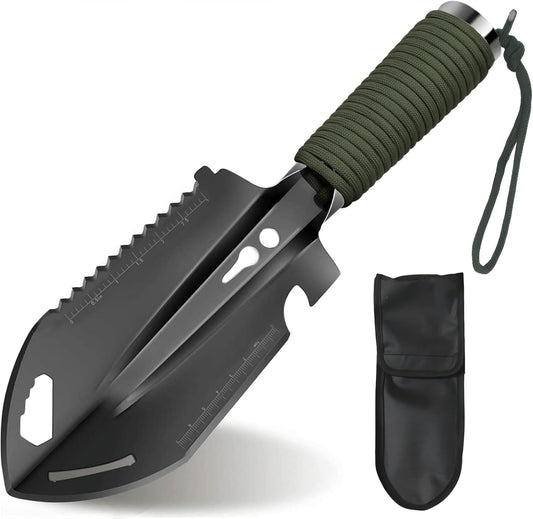 Multifunctional 9-in-1 Camping Tool, Versatile Trowel for Survival, Metal Detecting, Gardening, Hiking & Backcountry