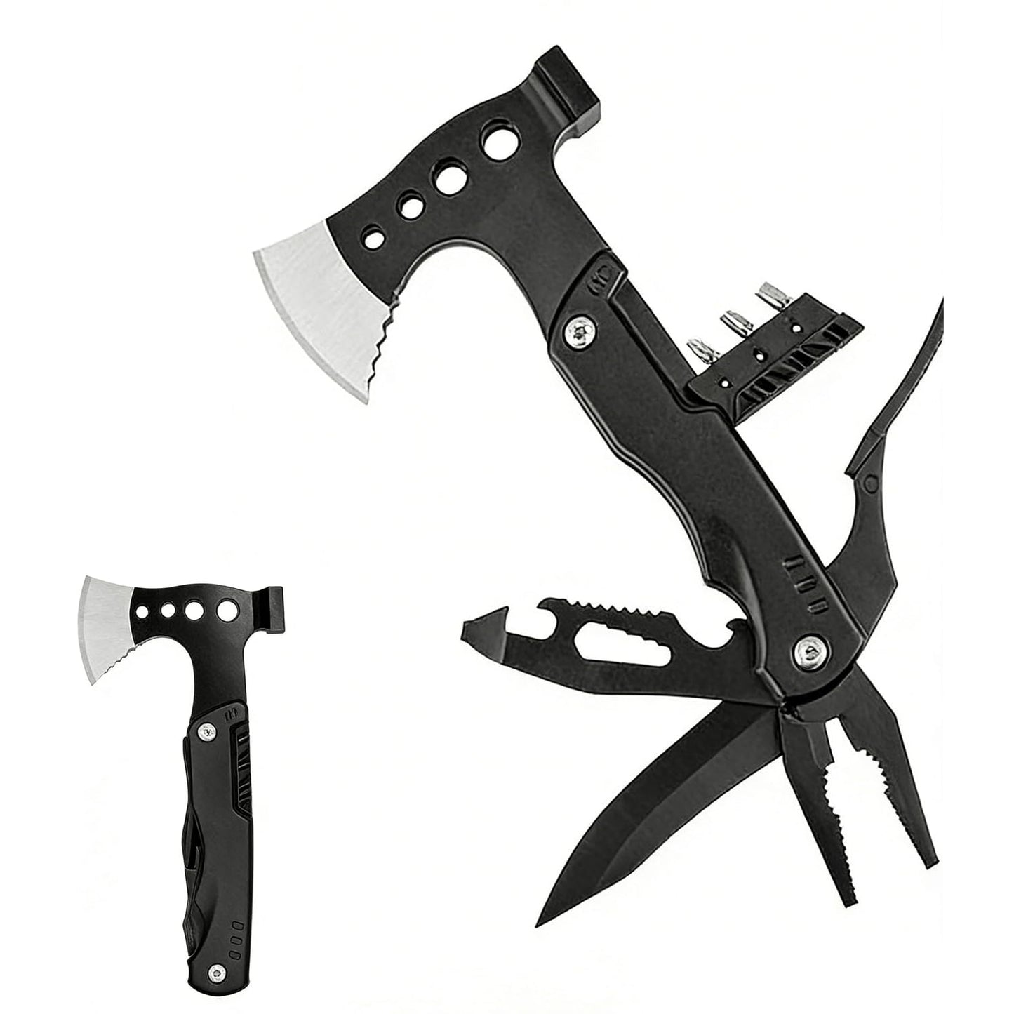 Multitool Axe Hammer Camping Accessories, Valentines Day Birthday Gifts for Him Men Husband, Survival Gear and Equipment, Unique Hunting Fishing Gift Ideas for Him Boyfriend Grandpa