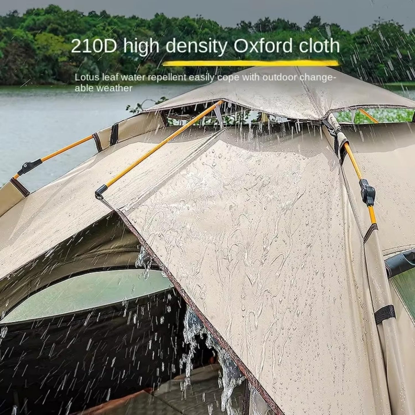 2 Person Tent for Camping, Instant Pop Up Camping Tent with Screen Porch, Family Tent for Outdoor/Hiking/Traveling, with Tote Bag, Camp Dome