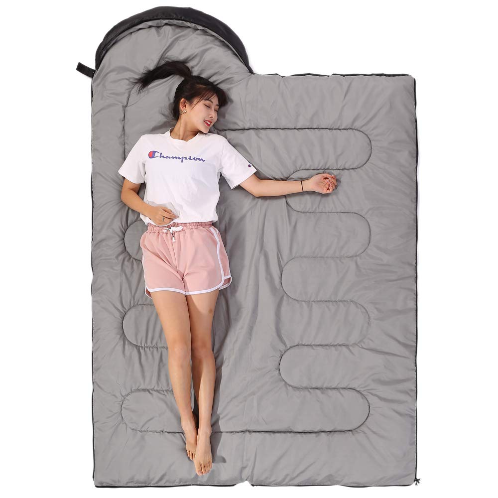 Sleeping Bag 3 Seasons (Summer, Spring, Fall) Warm & Cold Weather - Lightweight,Waterproof Indoor & Outdoor Use for Kids, Teens & Adults for Hiking, Backpacking and Camping