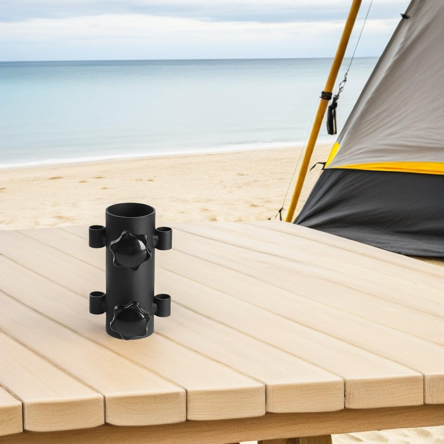 4pcs Outdoor Fixing Adjustable Canopy Support Pole Fixator for Tent Rod Deck Mount Umbrella Clamp