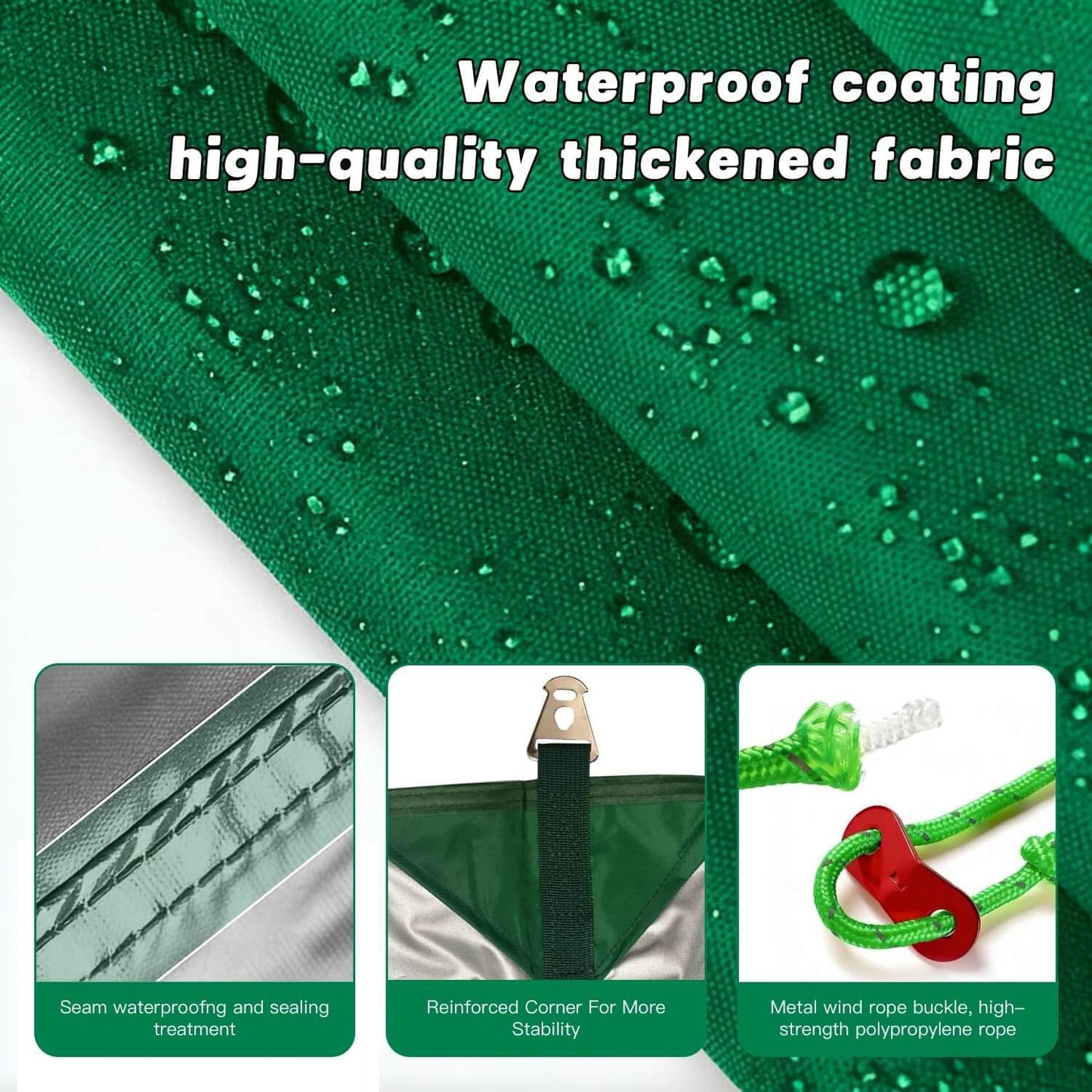 Waterproof Camping Tarp Tent Hammock Rain Fly, Mutifunctional Tent Footprint Lightweight Tarp for Camping, Hiking and Survival Shelter