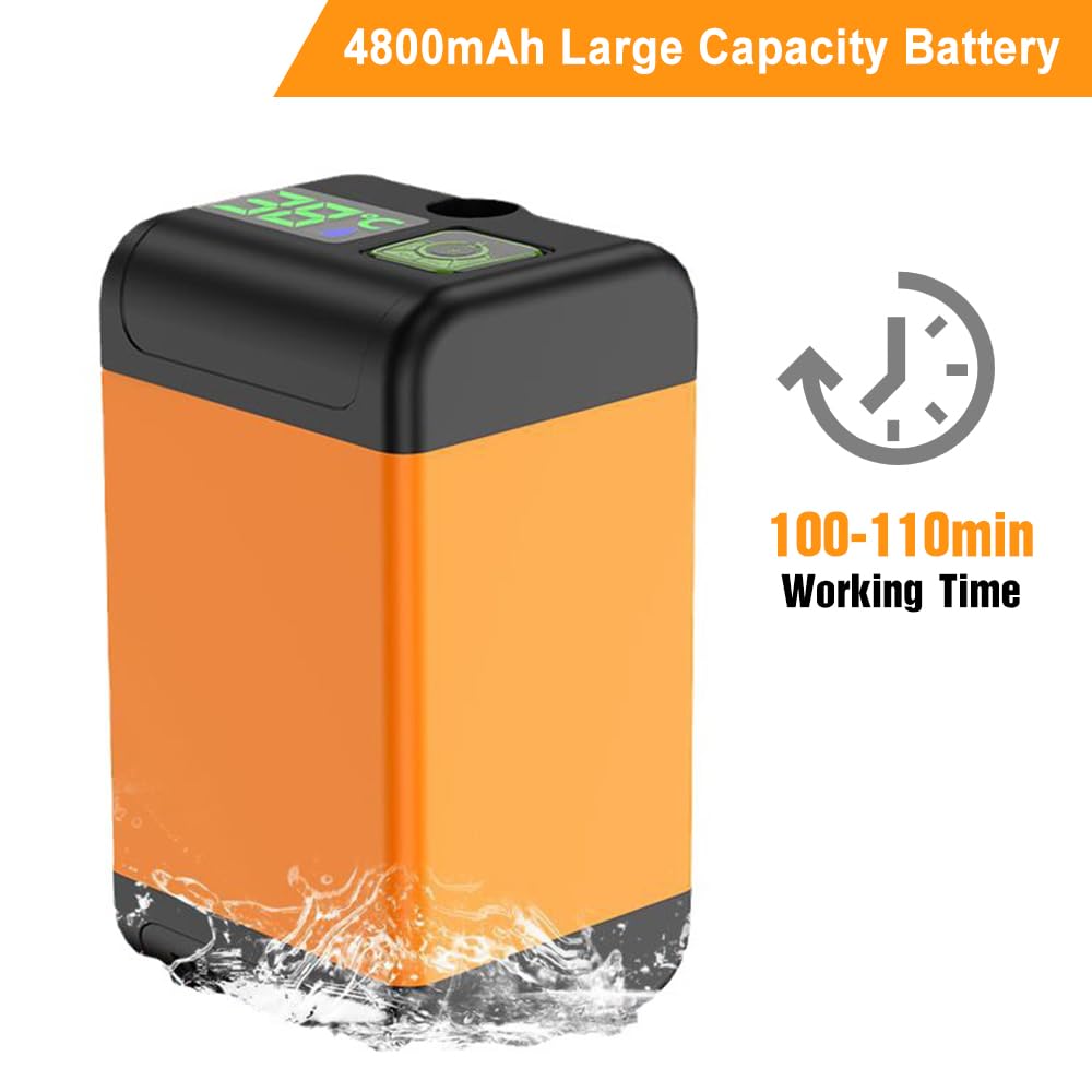 Camping Gear, Portable Shower for Camping, Outdoor Electric Shower Rechargeable Pumps with Digital Display, Camping Shower Head Nozzle