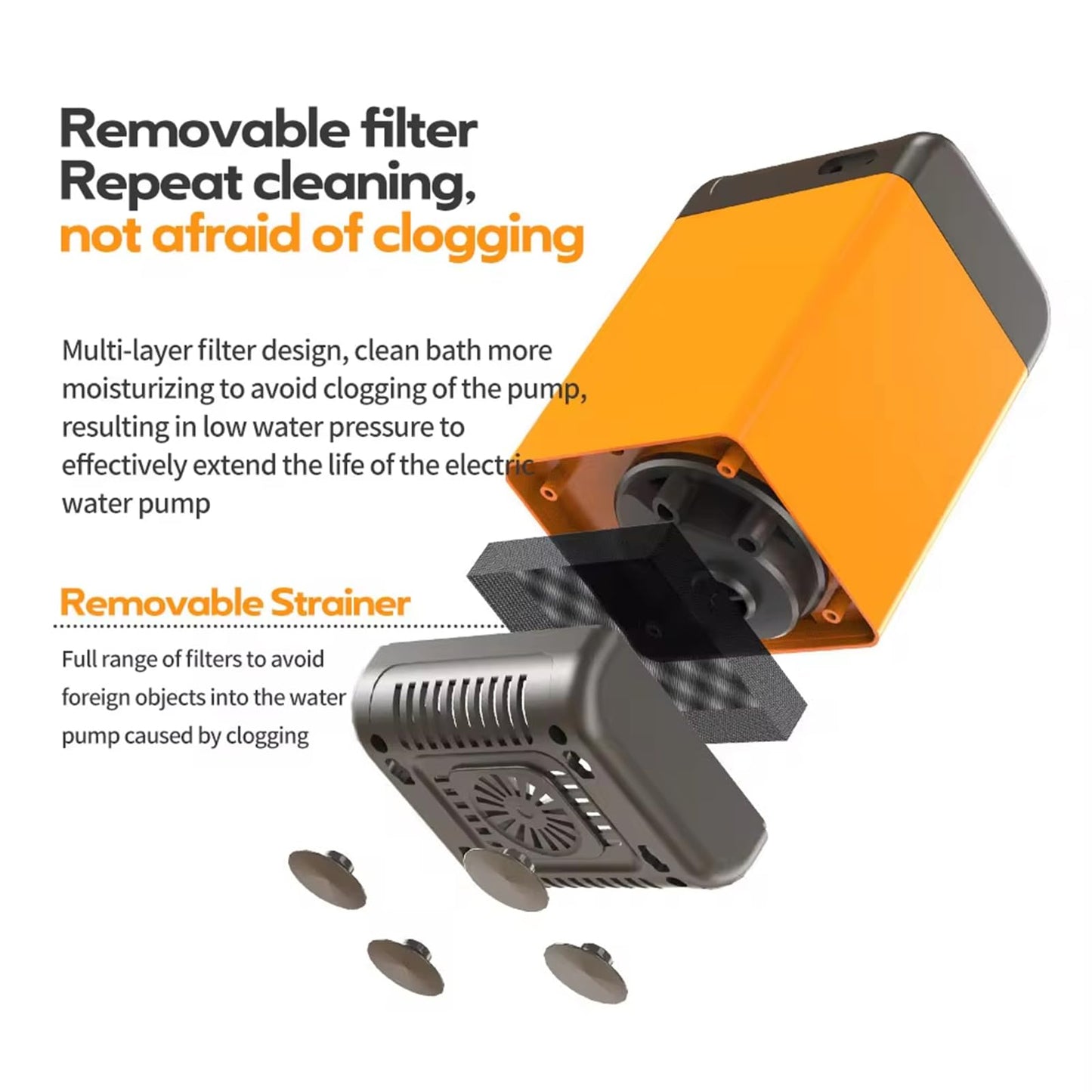 Camping Gear, Portable Shower for Camping, Outdoor Electric Shower Rechargeable Pumps with Digital Display, Camping Shower Head Nozzle