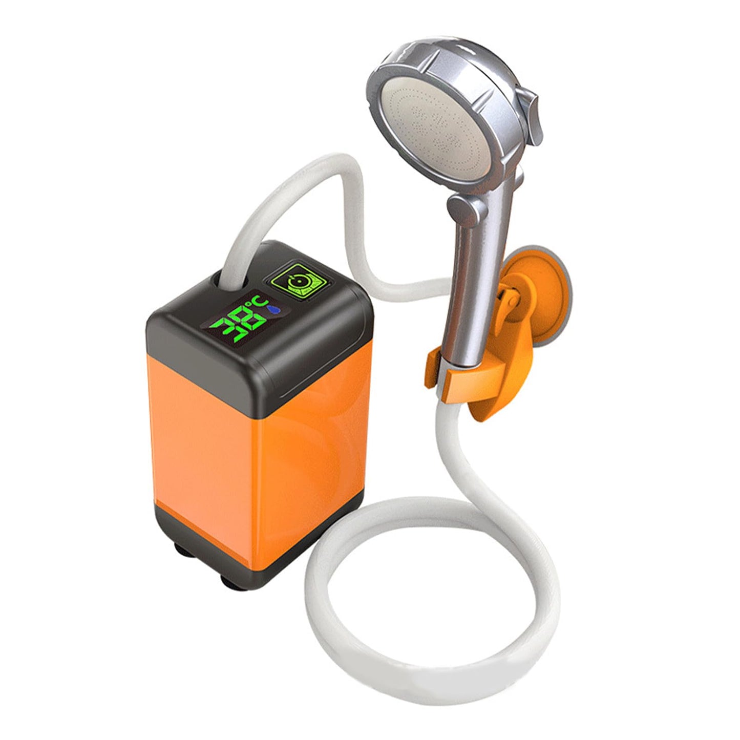 Camping Gear, Portable Shower for Camping, Outdoor Electric Shower Rechargeable Pumps with Digital Display, Camping Shower Head Nozzle